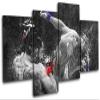 Bold Bloc Design - Anthony Pettis UFC MMA Grunge Sports 200x113cm Multi Canvas Art Print Box Framed Picture Wall Hanging - Hand Made in The UK - Framed and Ready to Hang view 1