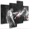 Bold Bloc Design - Brock Lesnar UFC Grunge Sports 240x135cm Multi Canvas Art Print Box Framed Picture Wall Hanging - Hand Made in The UK - Framed and Ready to Hang view 1