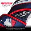 Franklin Sports MLB Power Strap Batting Gloves, Pearl/Navy/Red, Youth Medium view 3