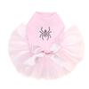 Spider Web & Spider - Bling Rhinestone Halloween and Fall Dog Tutu Dress, XL Pink view 1