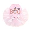 Boo - Hat and Cat - Bling Rhinestone Halloween and Fall Dog Tutu Dress, 3XL Pink view 1
