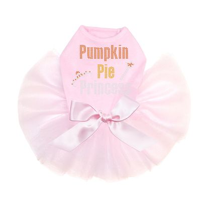 Pumpkin Pie Princess - Bling Rhinestone Halloween and Fall Dog Tutu Dress, 4XL Pink
