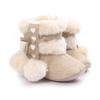 ESTAMICO Baby Girl Winter Fur Snow Boots Toddler Shoes With Bowknot Light Khaki 12-18 Months view 2