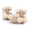 ESTAMICO Baby Girl Winter Fur Snow Boots Toddler Shoes With Bowknot Light Khaki 12-18 Months view 4