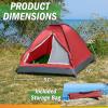 2 Person Camping Tent with Rain Fly and Carrying Bag  Lightweight Outdoor Pop Up Tents for Camping Essentials, Music Festivals, Backpacking, Hiking, or Beach Shelter by Wakeman Outdoors view 2