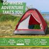 2 Person Camping Tent with Rain Fly and Carrying Bag  Lightweight Outdoor Pop Up Tents for Camping Essentials, Music Festivals, Backpacking, Hiking, or Beach Shelter by Wakeman Outdoors view 3