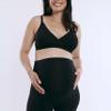 Motherhood Maternity Women's Essential Stretch Secret Fit Over The Belly Pregnancy Crop Capri Legging, Black, Large view 3