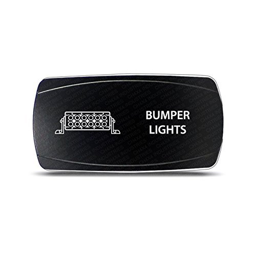 CH4X4 Rocker Switch Bumber Lights Symbol - Horizontal- Green Led