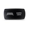 CH4X4 Rocker Switch Bumber Lights Symbol - Horizontal- Green Led view 1
