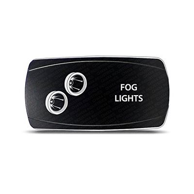 CH4X4 Rocker Switch Fog Lights Symbol 3 - Horizontal- White Led