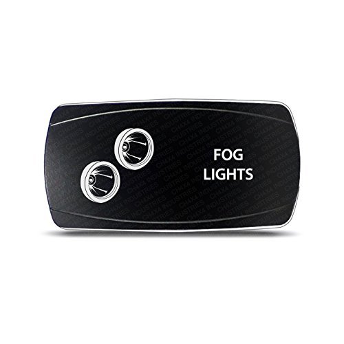 CH4X4 Rocker Switch Fog Lights Symbol 3 - Horizontal- White Led