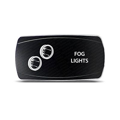 CH4X4 Rocker Switch Fog Lights Symbol 3 - Horizontal- Green Led
