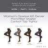 Melas Women's Microfiber Shaper Opaque 60 Denier Control Top Tights Dark Chocolate Q1/Q2 view 2