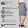 Lexi Womens Stretch Pencil Skirts with Functional Pockets, A Line & Destructed Mini Denim Skirts SKS22882 Grey 10 view 4
