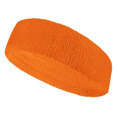 Couver Customize Number/Text Long Premium Light Orange Terry Head Sweatband(1 Piece)