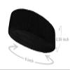 Couver Customize Number/Text Large Premium Black Terry Head Sweatband(1 Piece) view 2