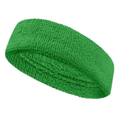 Couver Customize Number/Text Long Premium Bright Green Terry Head Sweatband(1 Piece)