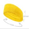 Couver Customize Number/Text Long Premium Bright Yellow Terry Head Sweatband(1 Piece) view 2