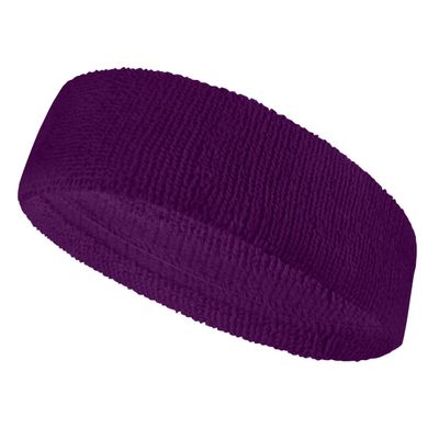 Couver Customize Number/Text Large Premium Purple Terry Head Sweatband(1 Piece)