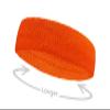 Couver Customize Number/Text Long Premium Dark Orange Terry Head Sweatband(1 Piece) view 2