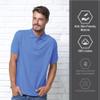 FRESH TEE Men's Short Sleeve Regular Pique Polo Shirt Azure view 3