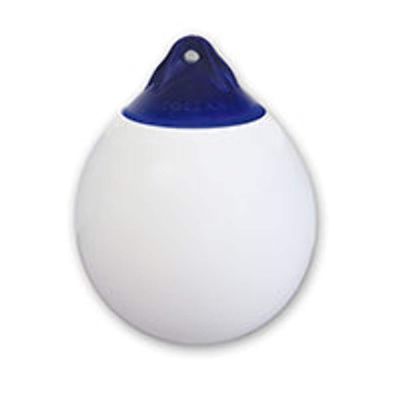 OCEAN Buoy R2, 15 x 20 inches (38x50cm), White/Blue, Rock Solid ropehold with Reinforced Material, Seamless Construction, UV Resistance