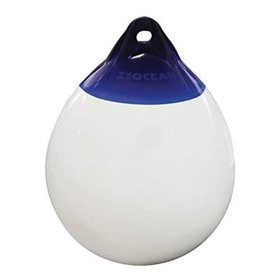 Ocean Buoy R4, 20.5 x 26.8 inches (52x68cm), White/Blue, Rock Solid ropehold with Reinforced Material, Seamless Construction, UV Resistance