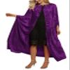 Urban CoCo Women's Costume Full Length Crushed Velvet Hooded Cape (Series 2-Purple) view 1