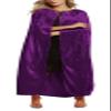 Urban CoCo Women's Costume Full Length Crushed Velvet Hooded Cape (Series 2-Purple) view 3