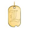 Sterling Silver w/GP LogoArt University of Louisville Small Dog Tag view 1