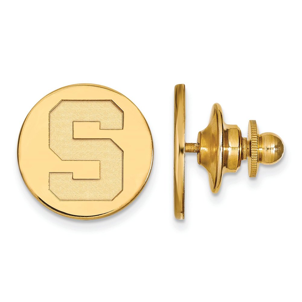 14k Yellow Gold Logoart Michigan State University Lapel Pin