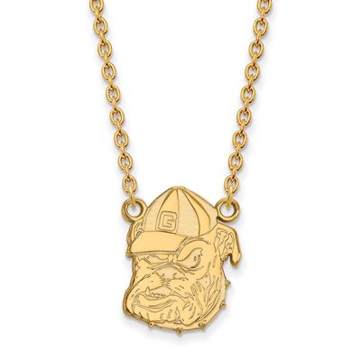 Georgia Large (3/4 Inch) Pendant w/ Necklace (14k Yellow Gold)