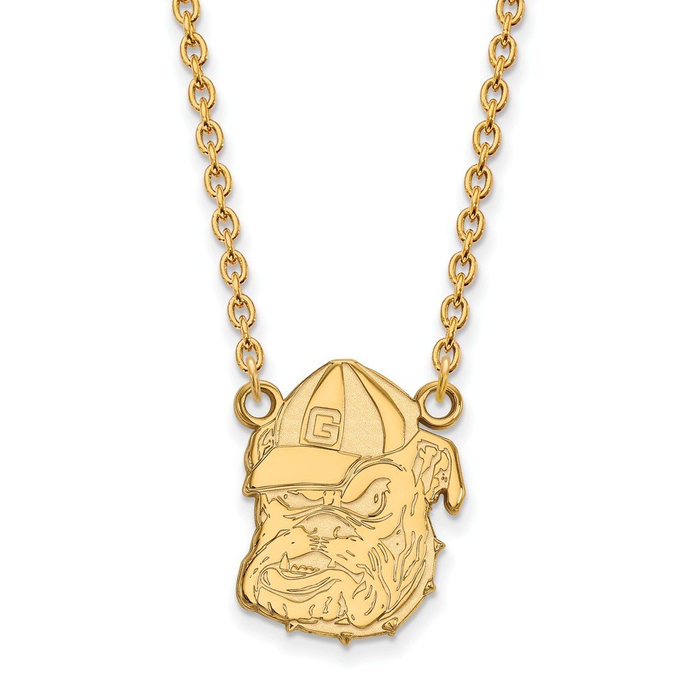 Georgia Large (3/4 Inch) Pendant w/ Necklace (14k Yellow Gold)