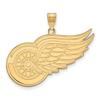 10k Yellow Gold Nhl Logoart Detroit Red Wings Extra Large Pendant view 1