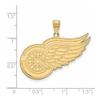 10k Yellow Gold Nhl Logoart Detroit Red Wings Extra Large Pendant view 2