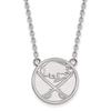 10k White Gold Nhl Logoart Buffalo Sabres Large Pendant Necklace view 1