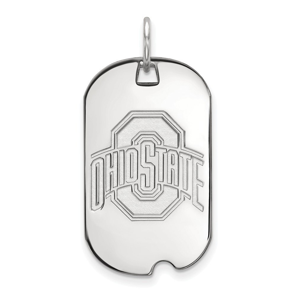 Sterling Silver LogoArt Ohio State University Small Dog Tag