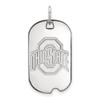 Sterling Silver LogoArt Ohio State University Small Dog Tag view 1