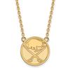 LogoArt 10k Yellow Gold Nhl Buffalo Sabres Large Pendant Necklace view 1
