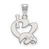 Sterling Silver LogoArt University of Iowa Small Dog Tag view 1