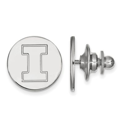 LogoArt University of Illinois Lapel Pin (14k White Gold)