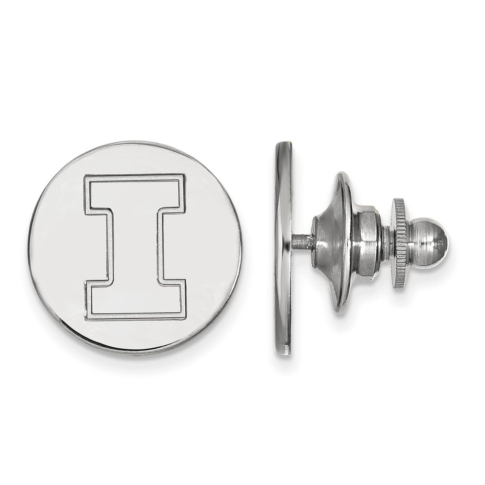 LogoArt University of Illinois Lapel Pin (14k White Gold)