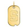 Sterling Silver w/GP LogoArt Michigan State University Small Dog Tag view 1