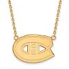 10k Yellow Gold Nhl Logoart Montreal Canadiens Large Pendant Necklace