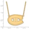10k Yellow Gold Nhl Logoart Montreal Canadiens Large Pendant Necklace view 2