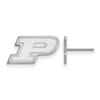 Purdue Extra Small (3/8 Inch) Post Earrings (14k White Gold) view 1