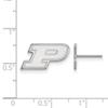 Purdue Extra Small (3/8 Inch) Post Earrings (14k White Gold) view 2