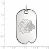 10k White Gold Nhl Logoart Chicago Blackhawks Large Dog Tag Pendant Necklace view 2