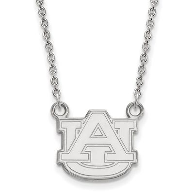 Auburn Small (1/2 Inch) Pendant w/Necklace (14k White Gold)