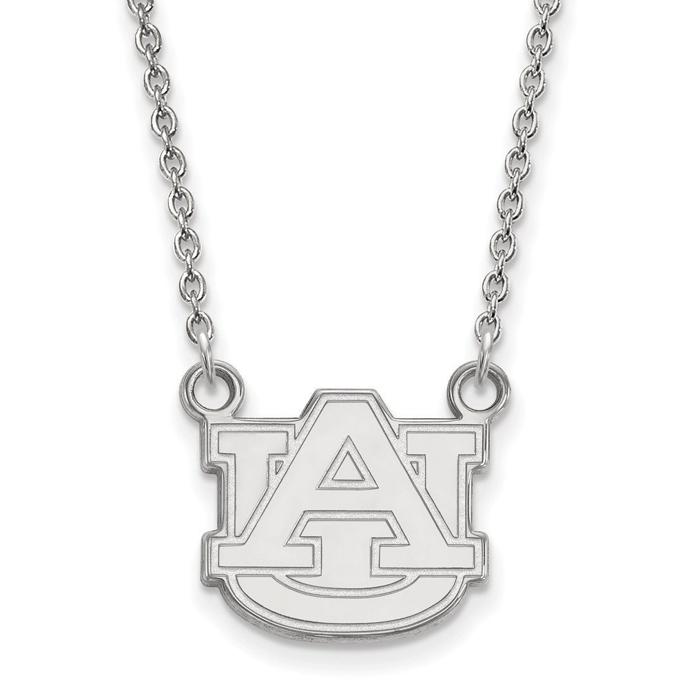 Auburn Small (1/2 Inch) Pendant w/Necklace (14k White Gold)